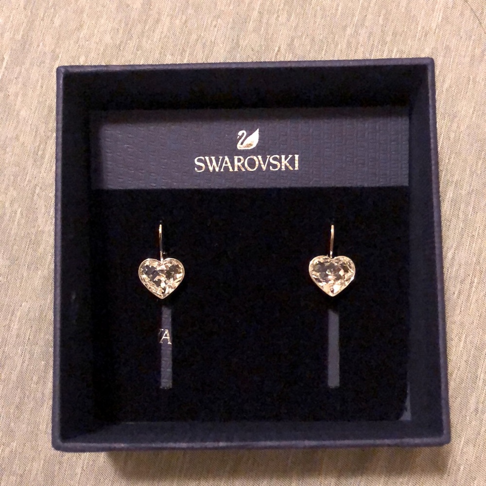 Swarovski Crystal heart earrings